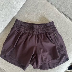 Lululemon Lined Tracker Short Red Merlot
